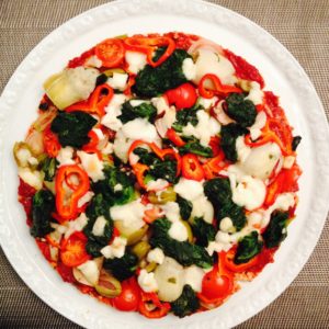 Putenhackfleisch Pizza